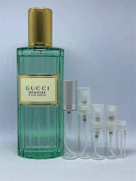 gucci mémoire sample|Gucci notes of universal scent.